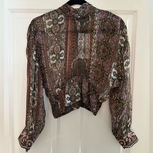 NWT beaded Zara blouse